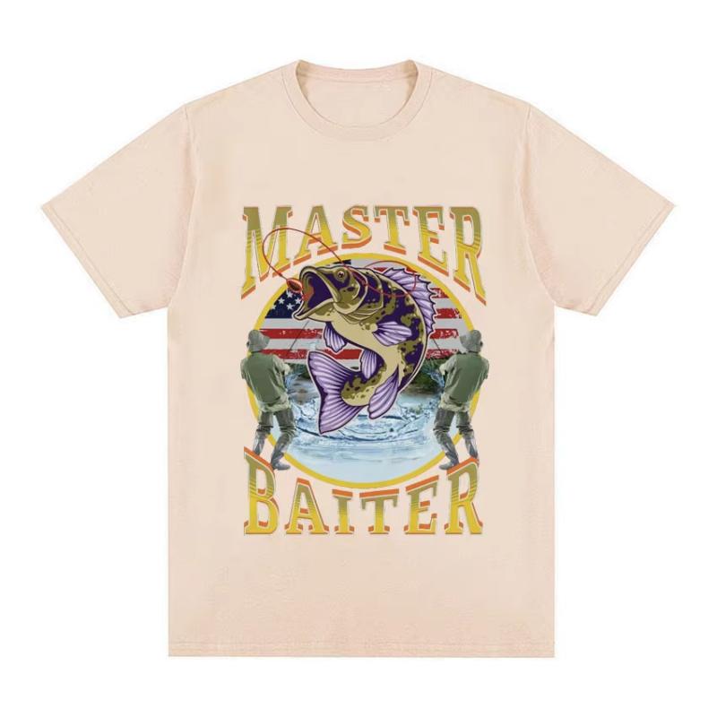 Funny Master Baiter Fishing Parody TShirt Summer Unisex Women Clothing Fashion T Shirts Cotton Short Sleeve Oversized Tshirt Tops