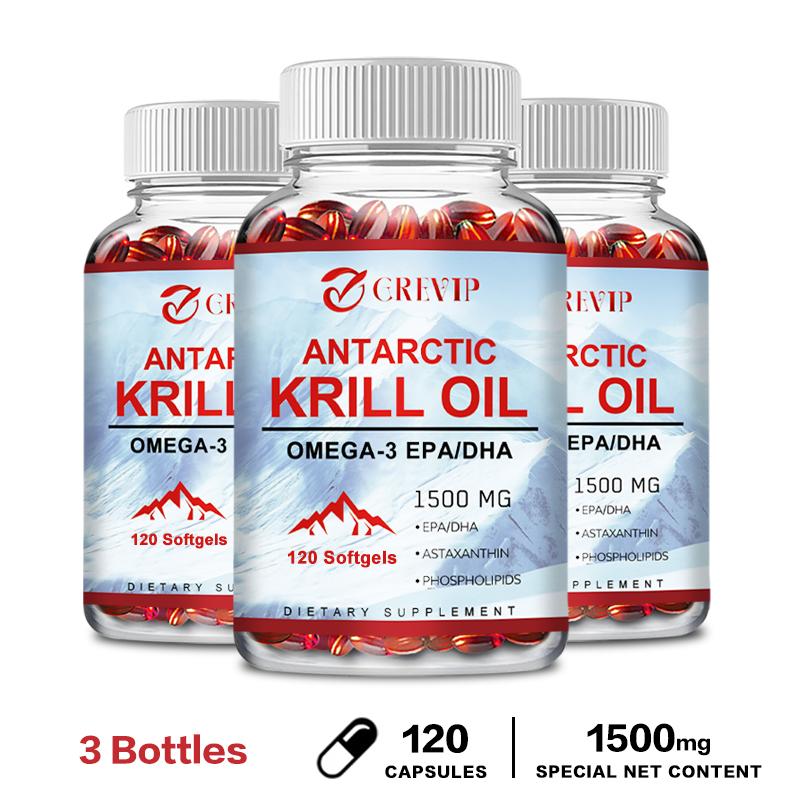 GREVIP - 1500mg Antarctic Krill Oil Capsules - Joint Health - Heart, Joint, and Eye Health