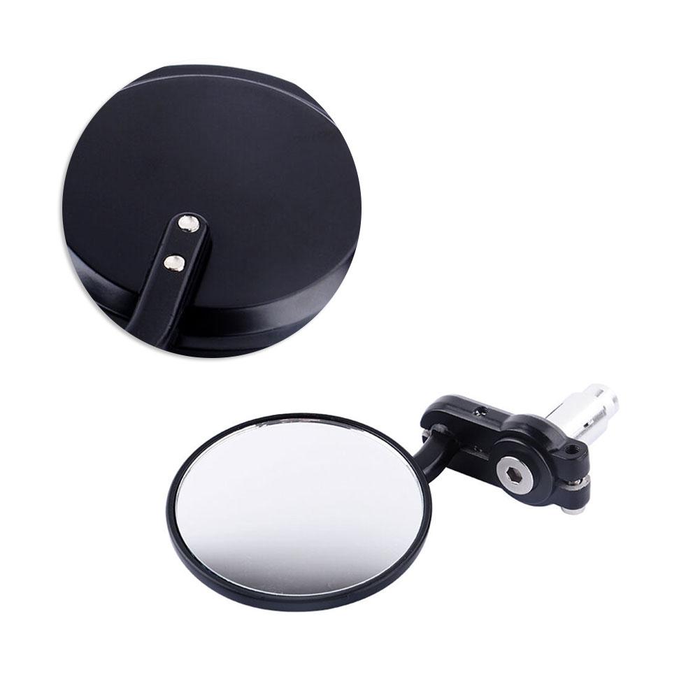 1 Pair Aluminum Round Side Mirrors Rearview 7Celsius8in Bar End Motorcycle Motorbike UK