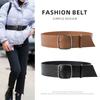 Genuine Leather Belt Women's Dress Jeans Belt Pin Buckle Wide Belt Waist Versatile Retro Leather Belt