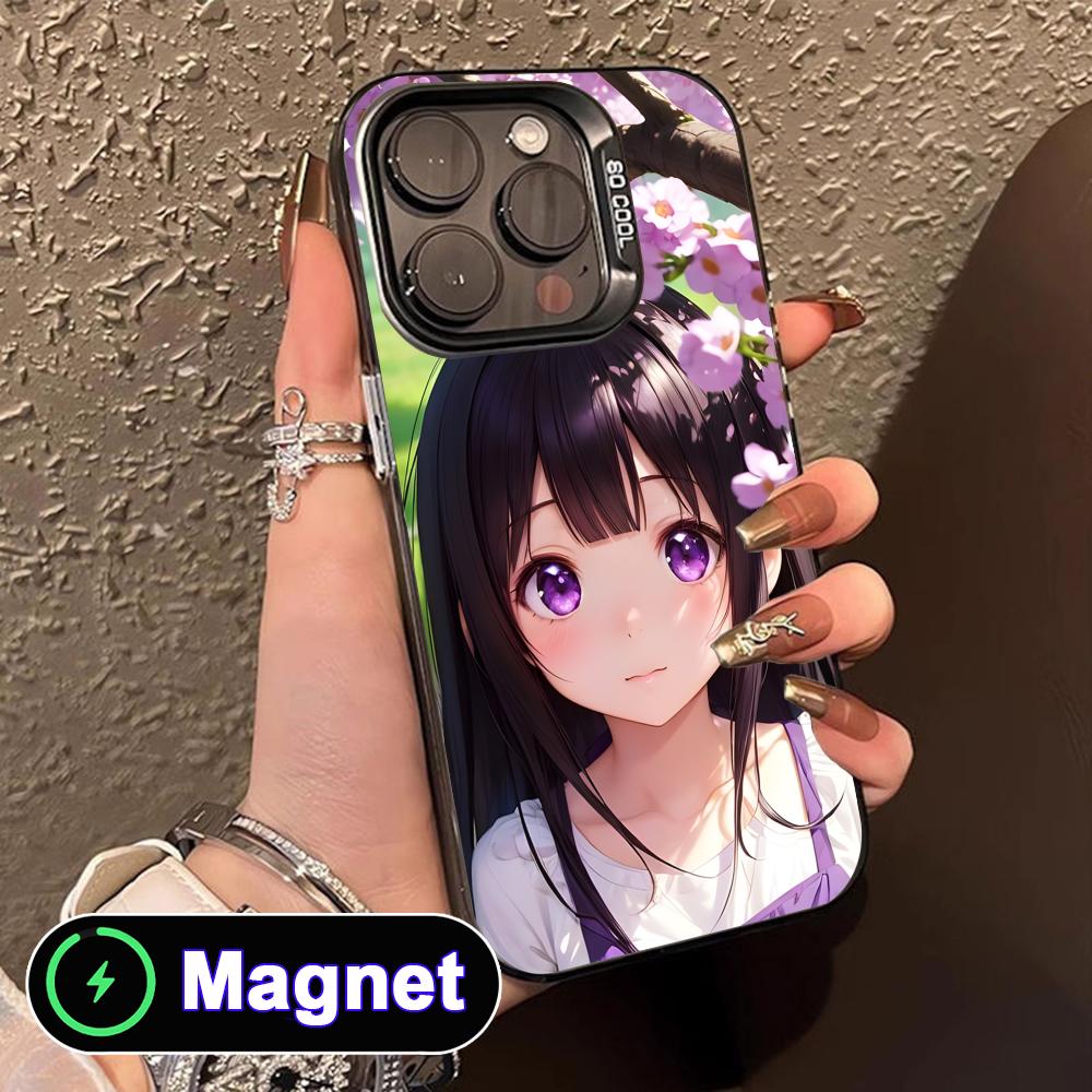 Hyouka Chitanda Translucent MagSafe Mobile Phone Case for iPhone 17 16 15 14 13 12 11 Air Pro Max Plus Colorful Cover