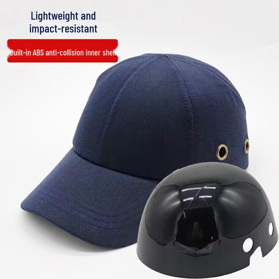 Construction Safety Anti-Collision Helmet: ABS Inner Shell Breathable Baseball Cap Design