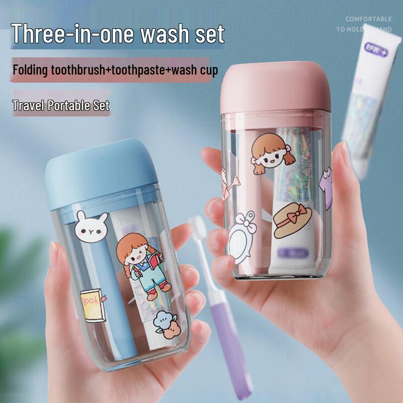 Allied Folding Travel Toothbrush & Toothpaste Set