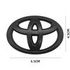 W1121PC Car Steering Wheel Decorative Sticker 6.5X4.5cm Carbon fiber Emblem For Toyota Hilux Prius Avensis Verso Corolla Camry