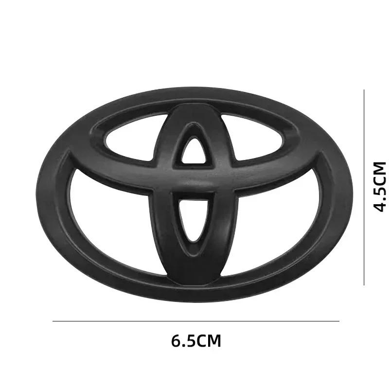 W1121PC Car Steering Wheel Decorative Sticker 6.5X4.5cm Carbon fiber Emblem For Toyota Hilux Prius Avensis Verso Corolla Camry