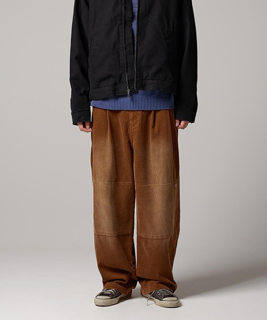 Dickies Стирка Широкие Вельветовые Брюки с Двойными Коленями Верблюжий