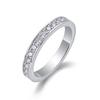 Elegant Sterling Moissanite Stackable Ring Women Minimalist Geometric Design Hypoallergenic
