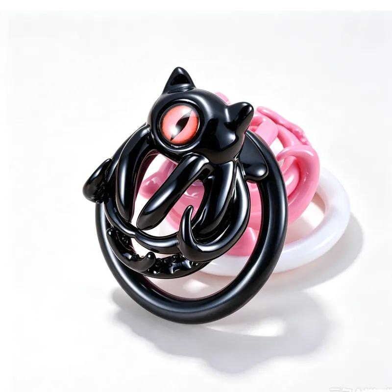 Cat Ear Octopus Chastity Cage Male Penis CB Lock Sexy Urethral Lock Anti-Cheating Device Sissy Accessories One-Eyed Rooster Cage