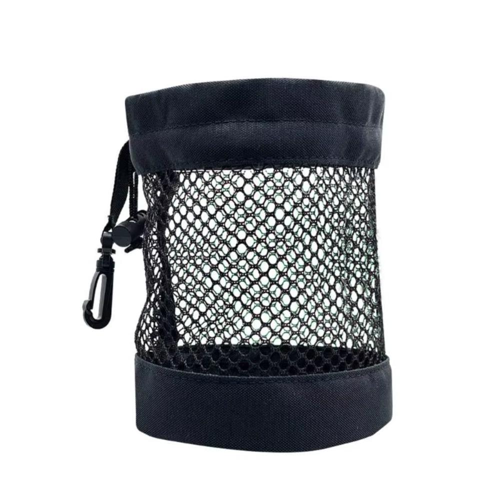 Drawstring Closure Mesh Golf Ball Pouch Portable Golf Ball Holder Easy Organization