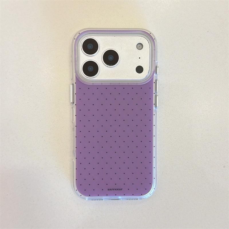 Минималистичный Чехол для Телефона с Мелкими Точками для iPhone 17 Pro 16 15 14 Pro Max, 4 Цвета, Двусторонний IMD, Ударопрочный