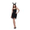 Women Hot Devil Halloween Costume Kit Sexy Gothic Adult Devilish Dress and Headpiece