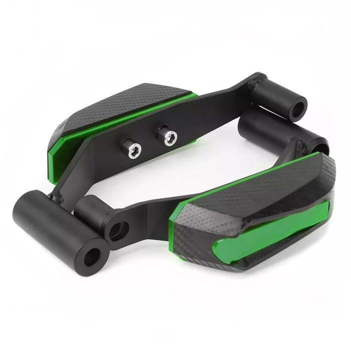 Tampons de protection pour Kawasaki Z 900 17-25 Crashpads Motoguard SC3C vert