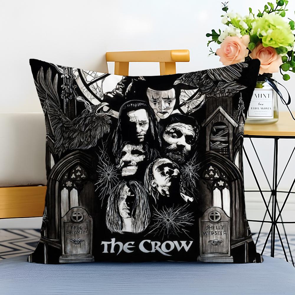 RRaven CCrow Movie Cushion Cover Washable Linen Pillowcase Soft for Sofa Bed Cozy Home Room Decor