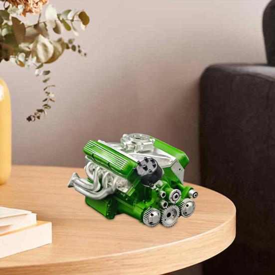 Модель двигателя V8 из смолы, статуэтка двигателя V8 Small-Block, миниатюрная фигурка двигателя V8, коллекционный подарок для взрослых автолюбителей