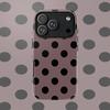 Clmj Ретро Чехол для телефона в горошек для IPhone 17 16e 16 15 14 13 12 11 X XS XR 8 Air Pro Max Plus Роскошная Двухслойная Задняя Крышка