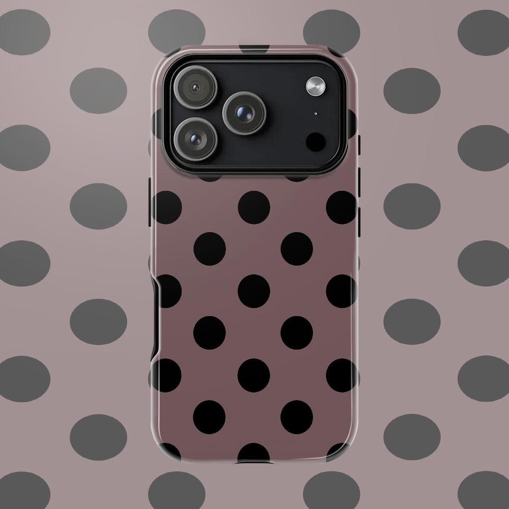 Clmj Ретро Чехол для телефона в горошек для IPhone 17 16e 16 15 14 13 12 11 X XS XR 8 Air Pro Max Plus Роскошная Двухслойная Задняя Крышка