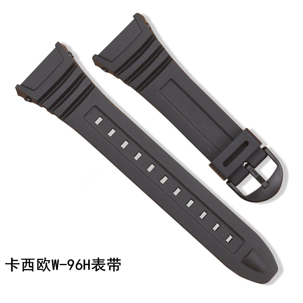 Для часов Casio W-96H Аксессуары для ремешка W-96H-1AV W-96H-9AVPU Силиконовый браслет Специальный интерфейс Мужской спортивный ремешок на запястье