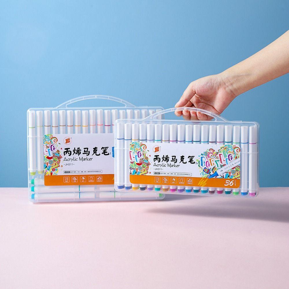 Маркеры для граффити 12/24/36/48 цветов, нетоксичные красочные ручки для рисования, детские ручки