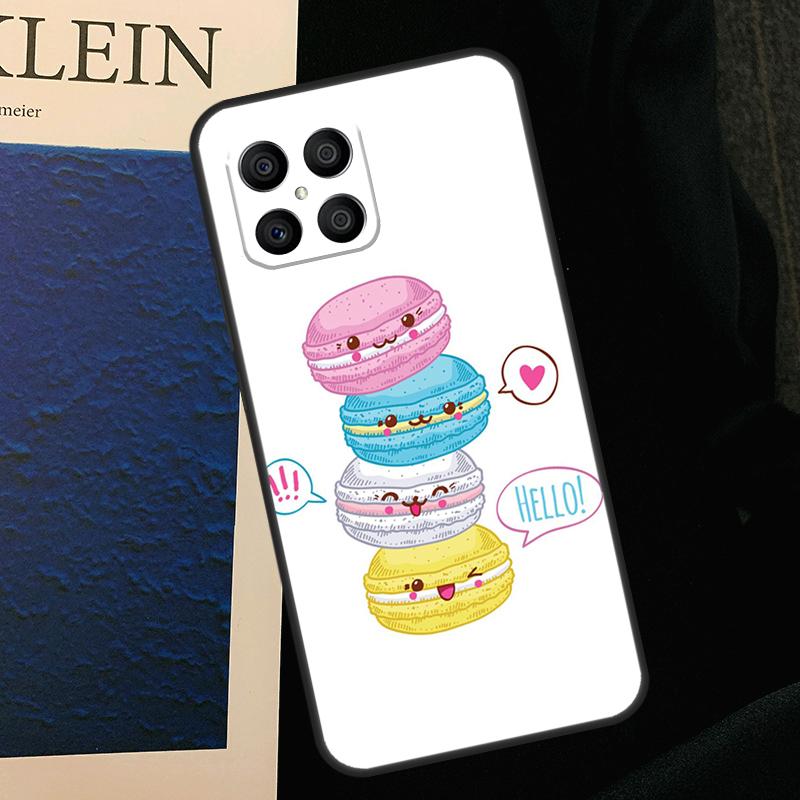 Macarons Cake Dessert Cute Case For Honor X8b X9b X9a X8a X8 X9 X9c 50 70 90 Lite Honor 200 Lite Magic 5 6 7 Pro Cover