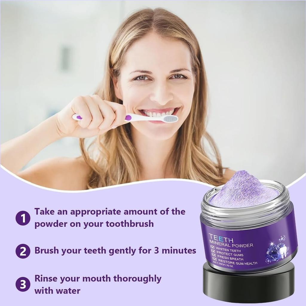 Teeth Restoration mineral powder, 2 pieces Teeth Restoration mineral powder, effective for strengthening Teeth and gums, fresh breath