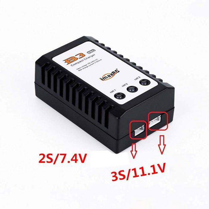 Chargeur LiPo - YUNIQUE FRANCE - B3 - 10W - 2s-3s - 7.4V-11.1V - Compact