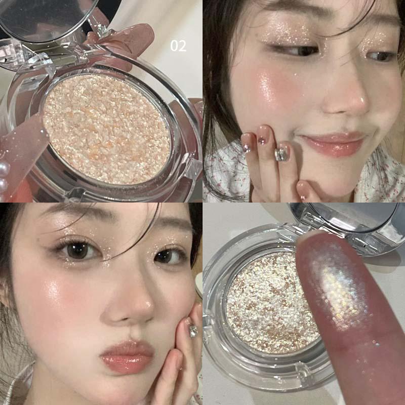 FAICCIA Мелкие мерцающие тени для век с мелкими бриллиантами: Дюпы хайлайтера Moonlit Glow
