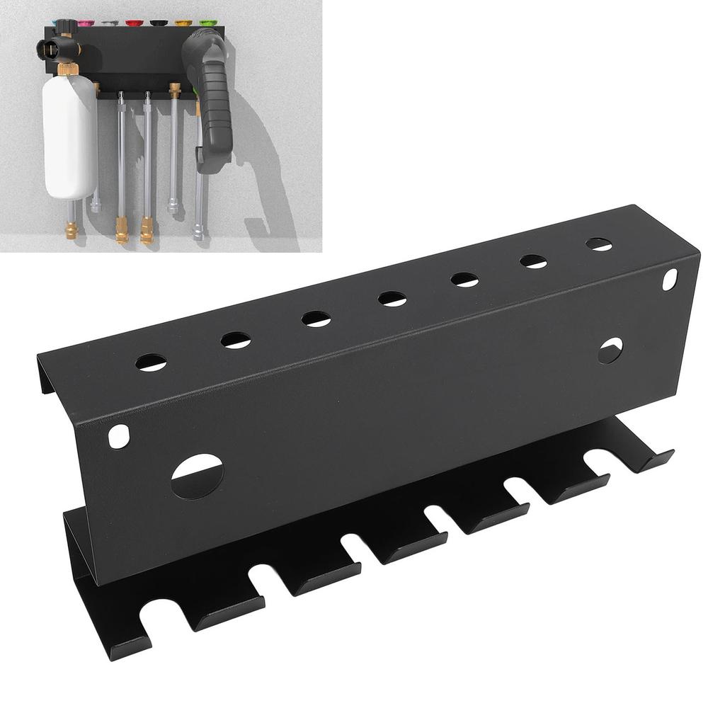 High Pressure Washer Holder 1/4in Quick Connect Carbon Steel Space Saving Pressure Washer Wall Mount