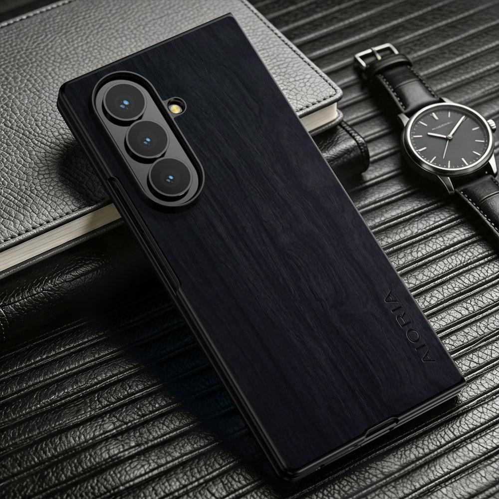 Для Samsung Galaxy Z Fold 8 Ultra 7 6 5 4 3 Чехол capa funda Ретро деревянный узор ПУ кожа Элегантный чехол для телефона для fold8 coque