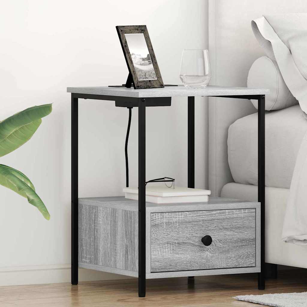Nightstand Grey Sonoma 42 x 41 x 56 cm Particleboard