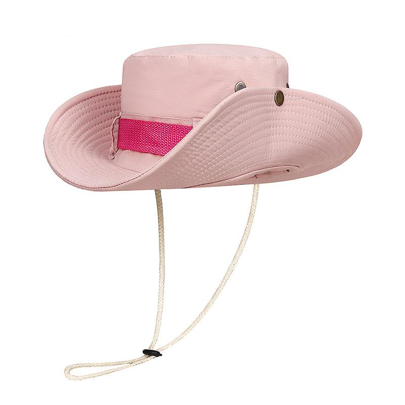 Женская рыболовная шляпа с завязками и большими карнизами, для походов, защиты от солнца, для отдыха, в стиле вестерн, для альпинизма, для рыбалки, из чистого хлопка