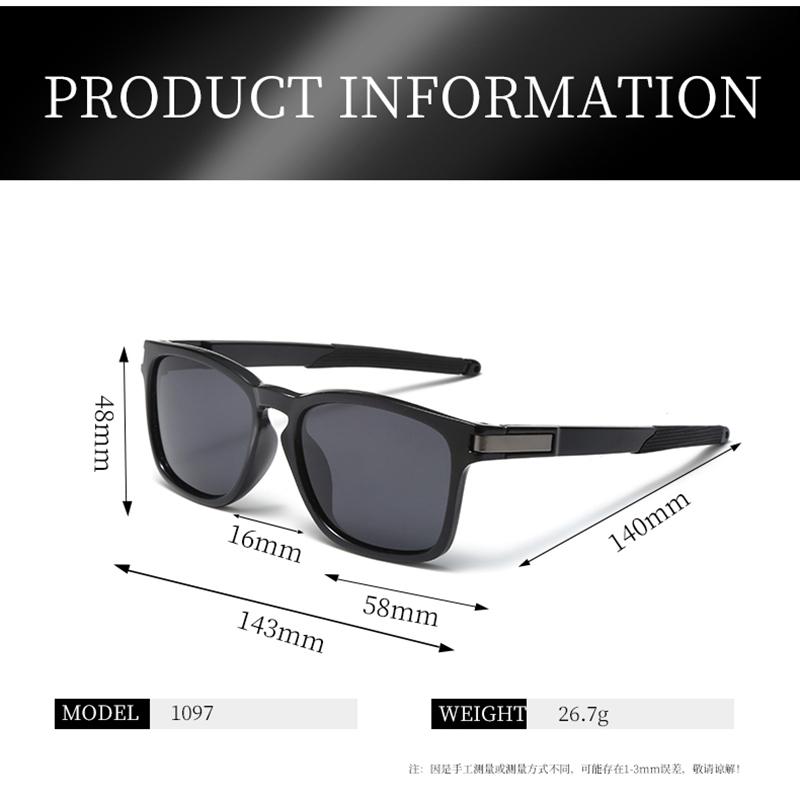 Polarized Square Sunglasses for Men UV400 Protection Lightweight Frame Ideal for Driving, Fishing & Outdoor Sports
