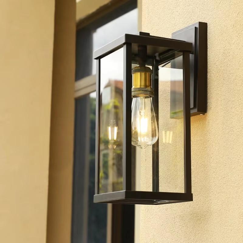 IP65 Waterproof 3500K Warm White LED Wall Sconce with Glass Diffuser Aluminum Alloy Construction for Garden & Street Outdoor Use