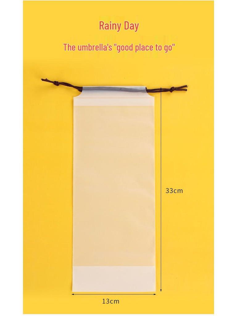Waterproof Folding Umbrella Storage Bag - Travel-Friendly, Anti-Wet, Transparent Drawstring Cover