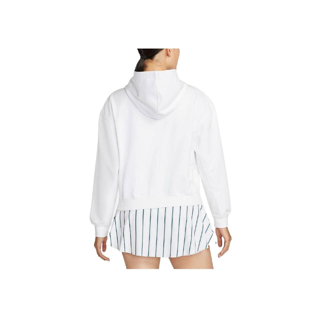 Nike Вышитый логотип с капюшоном женские толстовки белые DC3581-100