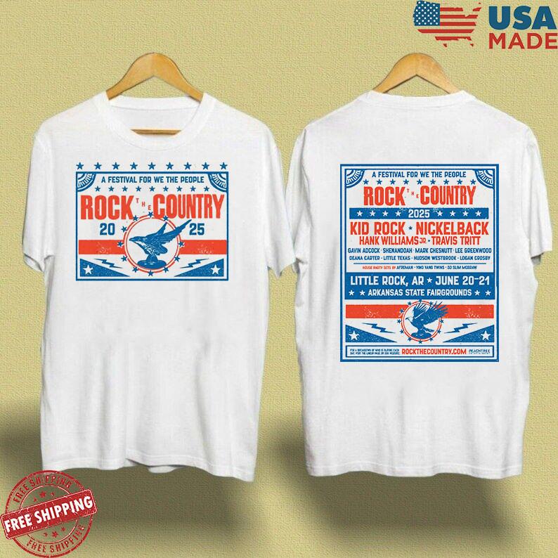 Rock the Country Music Festival 2025 Kid Rock T Shirt Size S-5XL TT1042 Unisex T-Shirt