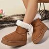 Fashion Women Boston Boots Snow Boots Winter 2024 New Platform Boots Cashmere Warm Thick Soles Cotton Shoes for Women Zapatos De Mujer