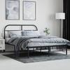 Vidaxl Металлическая Рама для Кровати с Изголовьем Черная, 140X200 См