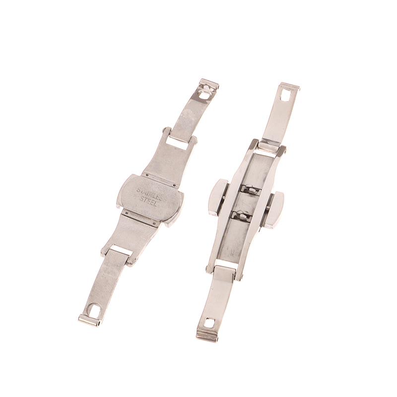 1 шт., нержавеющая сталь, застежка-бабочка, полированная кнопка, ремешок для часов, 15/17/19/21/23/25 мм, застежка для часов, аксессуары