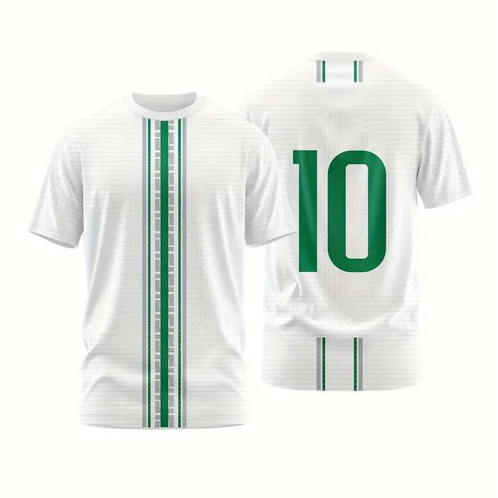 Летняя мужская футболка ST, повседневная футболка с коротким рукавом, футболка с принтом «10», уличная спортивная мужская одежда больших размеров