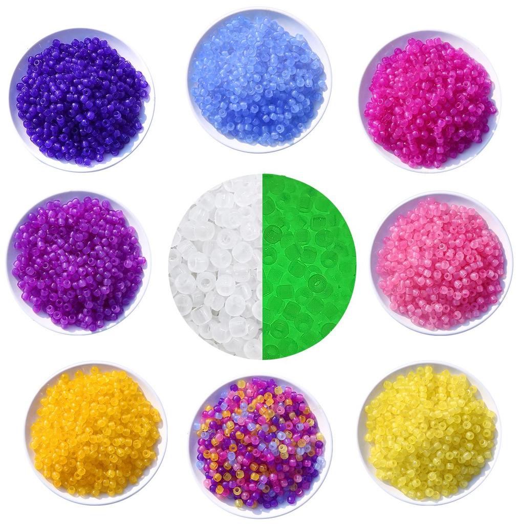 100pcs 6x8mm Acrylic Luminous Beads for DIY Jewelry Making Necklace Bracelet