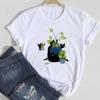 (Asian Size)Tee Top Fashion T Shirt Cat Animal Trend Cute 90s Casual Women Clothing Print Lady Female Short Sleeve Graphic T-shirt