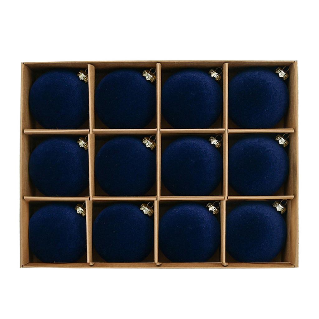 12 шт. Рождественский шар 6 см, несколько цветов, флокированные узоры, украшение для праздничного венка, гирлянды и елки