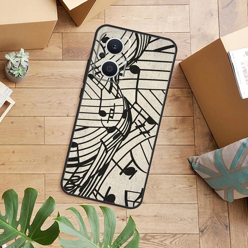 Чехол с нотами для OPPO Reno 14F 13F 12F 10 11 12 13 14 Pro 7 8 Lite OPPO Find X9 X8 X6 X5 Pro