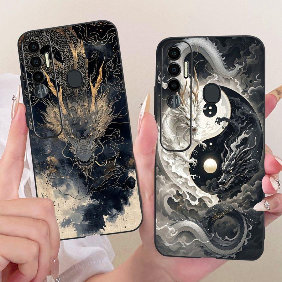 Case For Tecno Spark 7 Pro Phone Back Cover For Tecno Spark7 7T 7Pro Fashion Style Black Case TPU Soft Silicone Bumper Coque