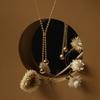 Trendy 18k Gold Plated Stainless Steel Jewelry Fashion Women's Decorative Accessories Sweater Long Tassel Ball Chain Necklace