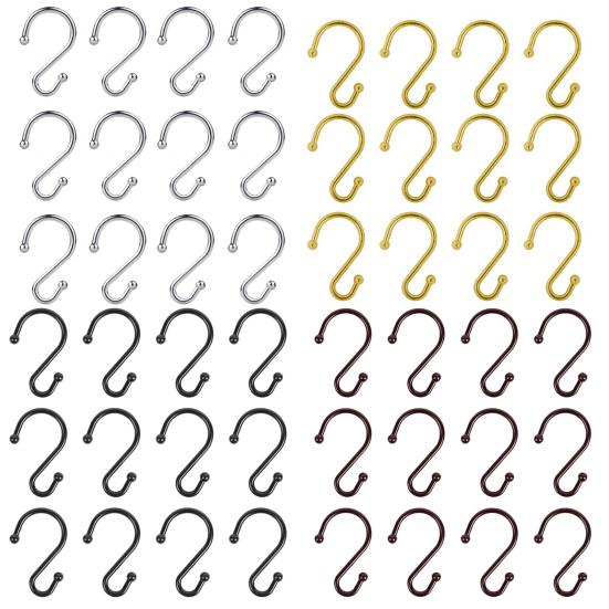 12 шт./компл. крючок для занавески для душа S-образный Т-образный многофункциональный сверхмощный гальванический металл для ванной комнаты кольцо для занавески комплект вешалок для полотенец товары для дома