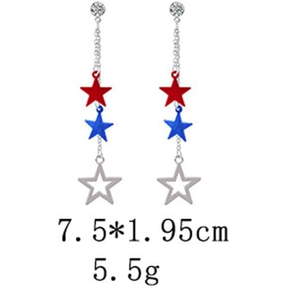 American Flag Earrings 4th of July Drop Dangle Earrings for Women Independence Day Patriotic Earrings,Memorial Day Earrings Leather Earrings