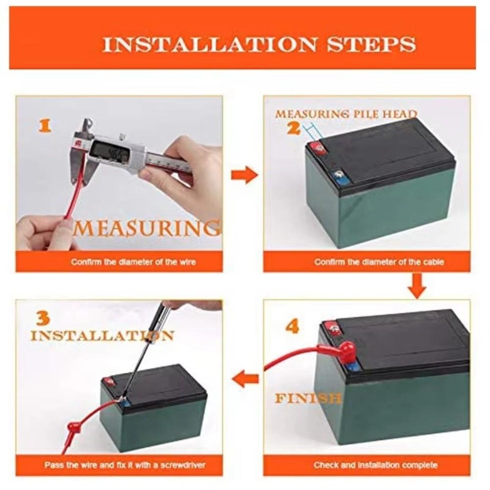 1/10PCS Rubber Battery Terminal Covers Optional Terminal Boot Protector  Battery Terminals