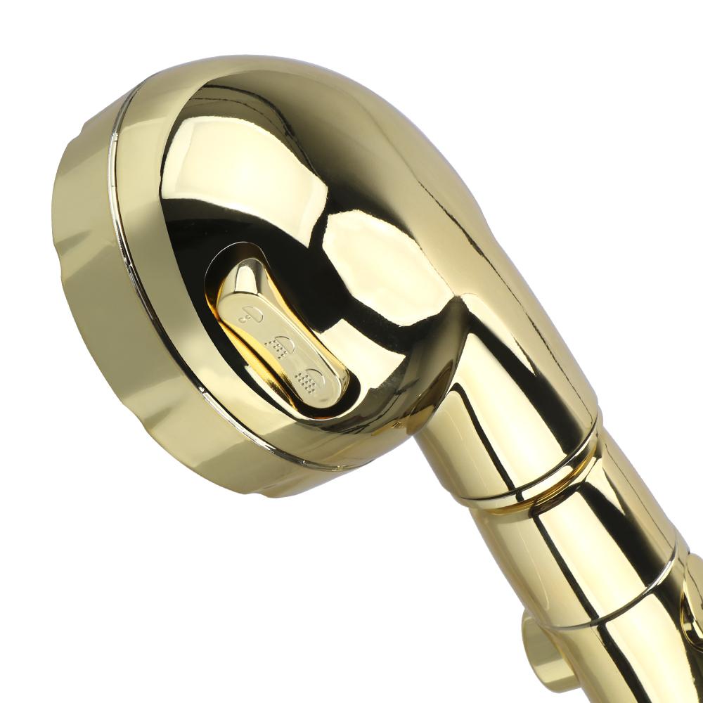 Вращающаяся на 360 градусов ручная душевая лейка, регулируемая водосберегающая душевая лейка, 3 режима струи с переключателем ВКЛ/ВЫКЛ и паузой