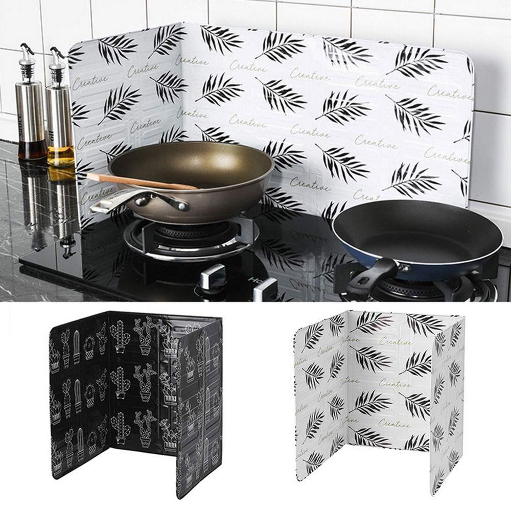 Kitchen Foldable Stove Barrier Oil Splash Guard Anti Splatter Frying Shield Aluminium Foil